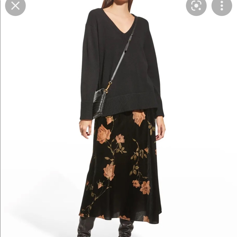 NWT Vince Autumnal Rose Velvet Slip Skirt 6 - Picture 2 of 9